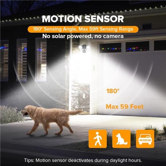 32W 2500 Lumen LED Security Lights Motion Sensor Light Outdoor, 5000K Daylight - Picture 3 of 7
